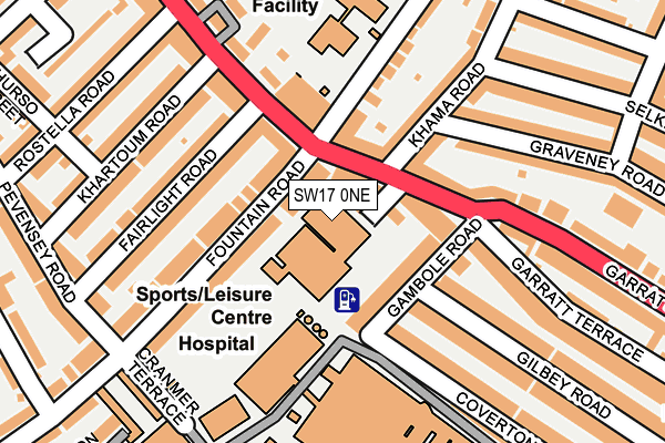 SW17 0NE map - OS OpenMap – Local (Ordnance Survey)
