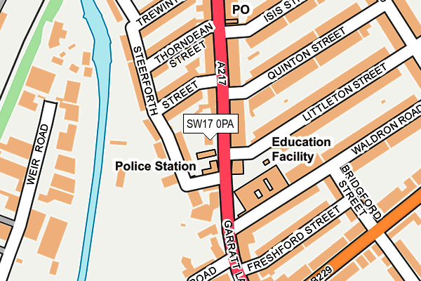 SW17 0PA map - OS OpenMap – Local (Ordnance Survey) SW17 0PA map - OS OpenMap – Local (Ordnance Survey)