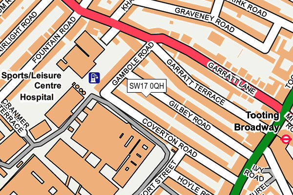 SW17 0QH map - OS OpenMap – Local (Ordnance Survey) SW17 0QH map - OS OpenMap – Local (Ordnance Survey)