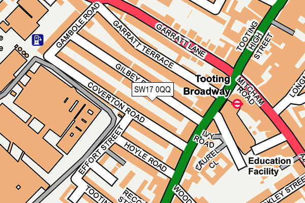 SW17 0QQ map - OS OpenMap – Local (Ordnance Survey) SW17 0QQ map - OS OpenMap – Local (Ordnance Survey)