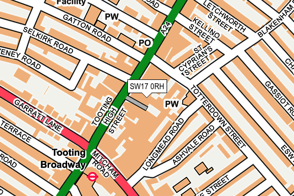 SW17 0RH map - OS OpenMap – Local (Ordnance Survey) SW17 0RH map - OS OpenMap – Local (Ordnance Survey)