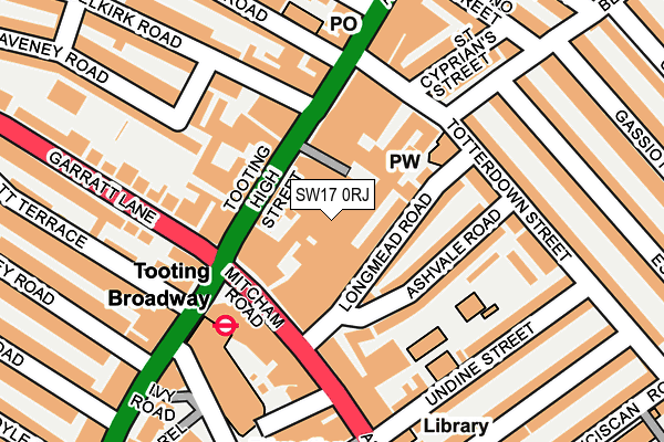 SW17 0RJ map - OS OpenMap – Local (Ordnance Survey) SW17 0RJ map - OS OpenMap – Local (Ordnance Survey)