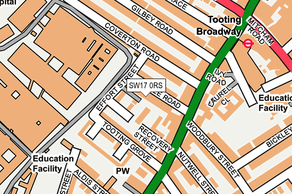 SW17 0RS map - OS OpenMap – Local (Ordnance Survey)