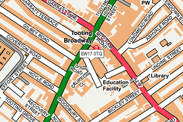 SW17 0TQ map - OS OpenMap – Local (Ordnance Survey) SW17 0TQ map - OS OpenMap – Local (Ordnance Survey)