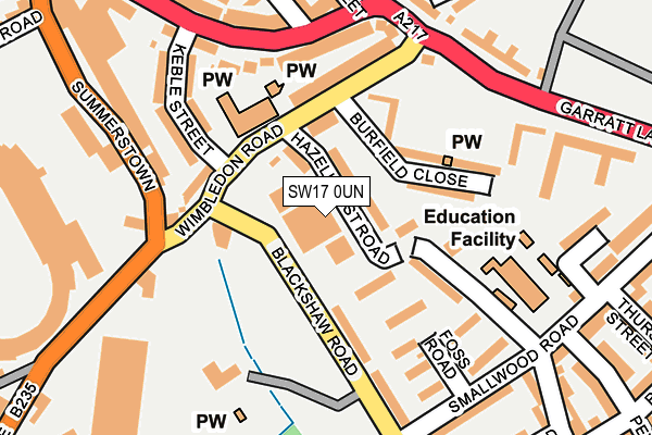 SW17 0UN map - OS OpenMap – Local (Ordnance Survey)