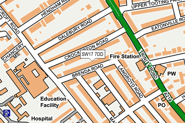 SW17 7DD map - OS OpenMap – Local (Ordnance Survey) SW17 7DD map - OS OpenMap – Local (Ordnance Survey)