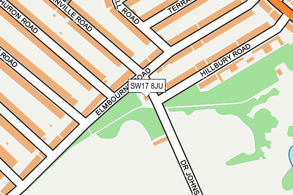 SW17 8JU map - OS OpenMap – Local (Ordnance Survey)