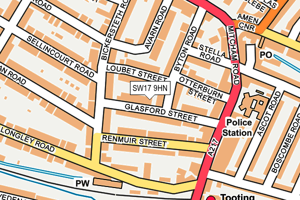 SW17 9HN map - OS OpenMap – Local (Ordnance Survey) SW17 9HN map - OS OpenMap – Local (Ordnance Survey)