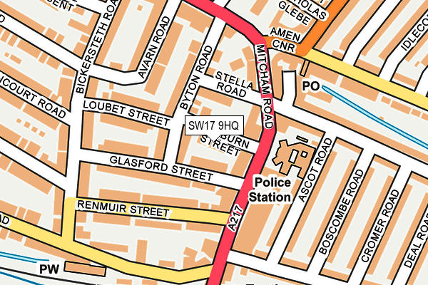 SW17 9HQ map - OS OpenMap – Local (Ordnance Survey) SW17 9HQ map - OS OpenMap – Local (Ordnance Survey)
