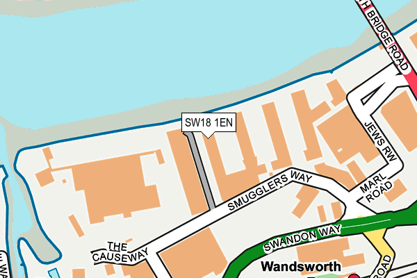 SW18 1EN map - OS OpenMap – Local (Ordnance Survey) SW18 1EN map - OS OpenMap – Local (Ordnance Survey)