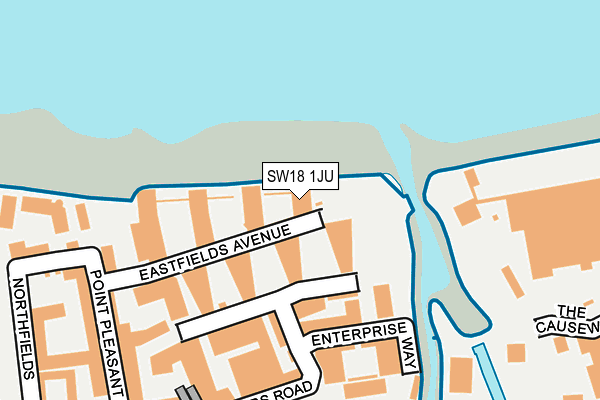 SW18 1JU map - OS OpenMap – Local (Ordnance Survey) SW18 1JU map - OS OpenMap – Local (Ordnance Survey)