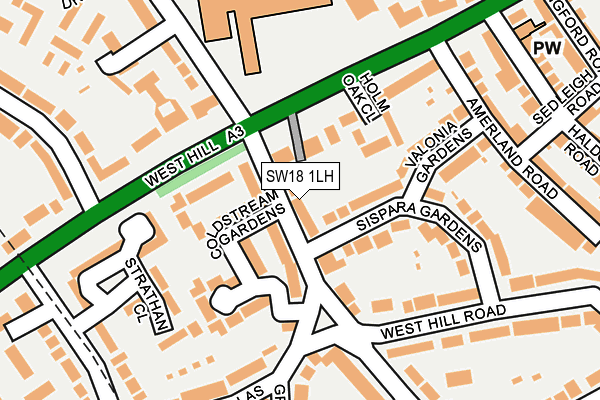 SW18 1LH map - OS OpenMap – Local (Ordnance Survey) SW18 1LH map - OS OpenMap – Local (Ordnance Survey)