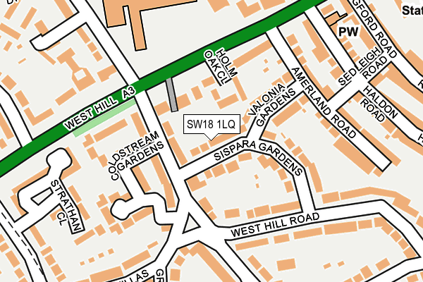 SW18 1LQ map - OS OpenMap – Local (Ordnance Survey) SW18 1LQ map - OS OpenMap – Local (Ordnance Survey)