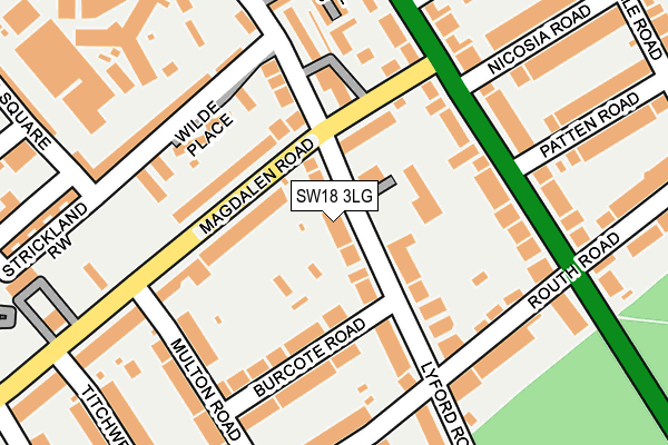 SW18 3LG map - OS OpenMap – Local (Ordnance Survey) SW18 3LG map - OS OpenMap – Local (Ordnance Survey)