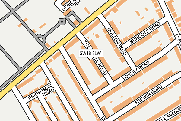 SW18 3LW map - OS OpenMap – Local (Ordnance Survey) SW18 3LW map - OS OpenMap – Local (Ordnance Survey)