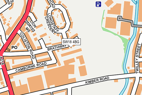SW18 4BG map - OS OpenMap – Local (Ordnance Survey) SW18 4BG map - OS OpenMap – Local (Ordnance Survey)