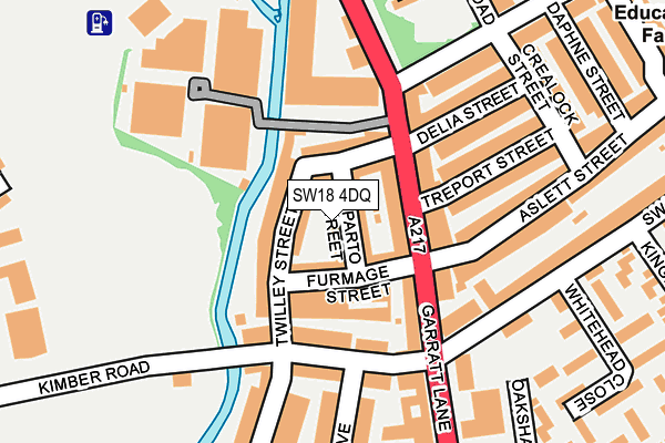 SW18 4DQ map - OS OpenMap – Local (Ordnance Survey)