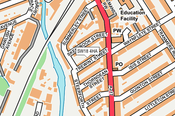 SW18 4HA map - OS OpenMap – Local (Ordnance Survey) SW18 4HA map - OS OpenMap – Local (Ordnance Survey)