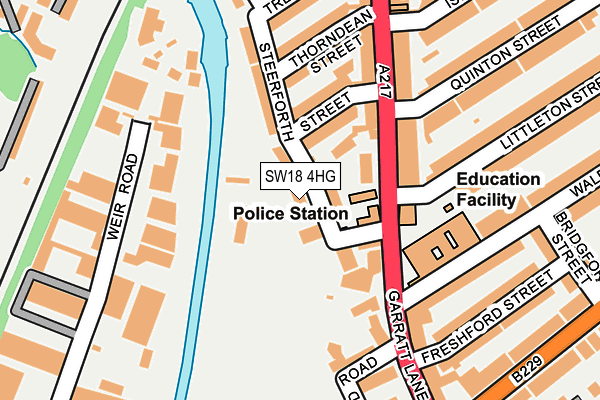 SW18 4HG map - OS OpenMap – Local (Ordnance Survey) SW18 4HG map - OS OpenMap – Local (Ordnance Survey)