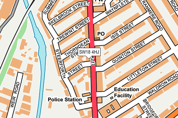 SW18 4HJ map - OS OpenMap – Local (Ordnance Survey) SW18 4HJ map - OS OpenMap – Local (Ordnance Survey)