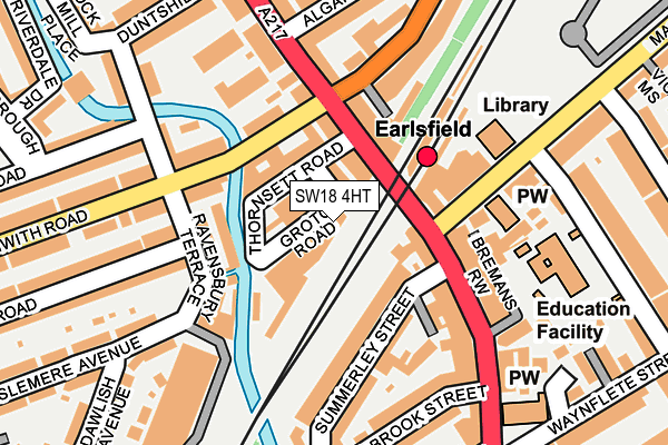 SW18 4HT map - OS OpenMap – Local (Ordnance Survey) SW18 4HT map - OS OpenMap – Local (Ordnance Survey)