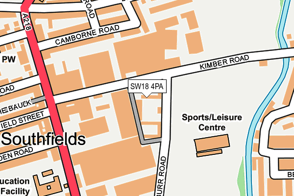SW18 4PA map - OS OpenMap – Local (Ordnance Survey) SW18 4PA map - OS OpenMap – Local (Ordnance Survey)