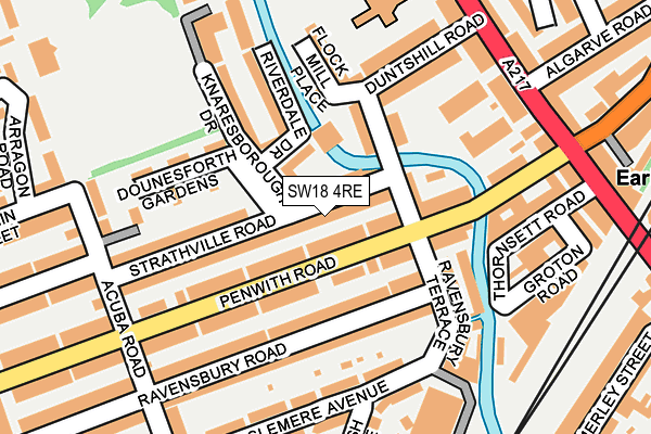 SW18 4RE map - OS OpenMap – Local (Ordnance Survey) SW18 4RE map - OS OpenMap – Local (Ordnance Survey)