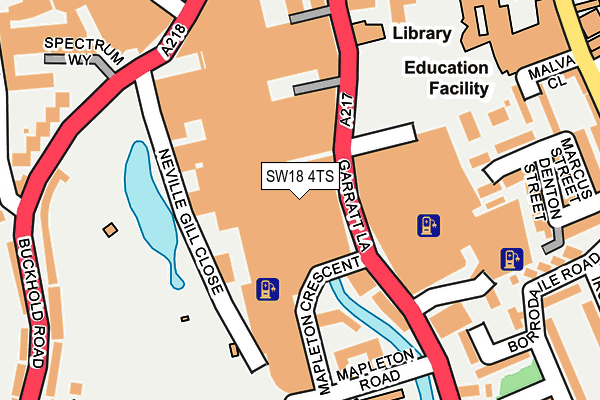 SW18 4TS map - OS OpenMap – Local (Ordnance Survey) SW18 4TS map - OS OpenMap – Local (Ordnance Survey)