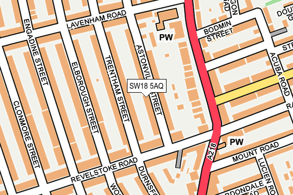 SW18 5AQ map - OS OpenMap – Local (Ordnance Survey) SW18 5AQ map - OS OpenMap – Local (Ordnance Survey)