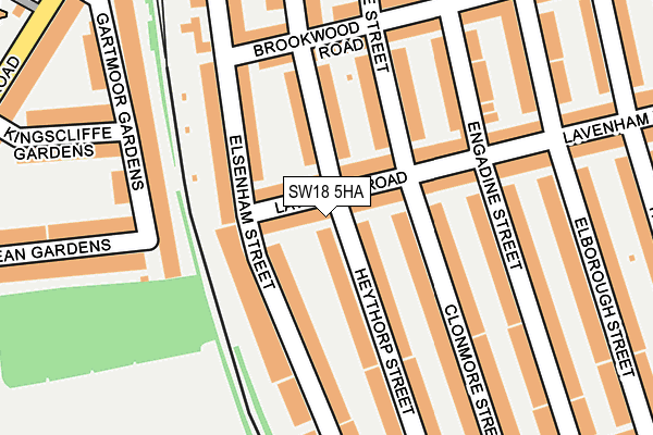 SW18 5HA map - OS OpenMap – Local (Ordnance Survey) SW18 5HA map - OS OpenMap – Local (Ordnance Survey)