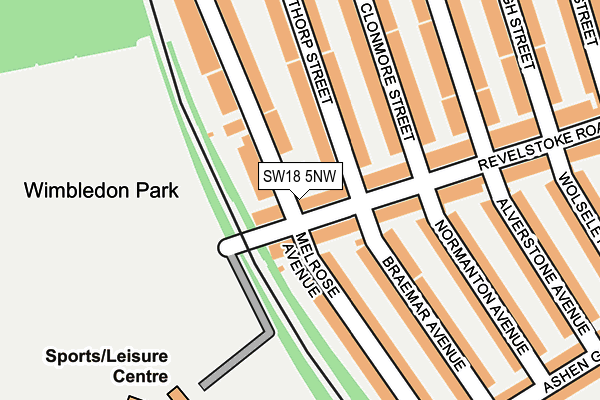 SW18 5NW map - OS OpenMap – Local (Ordnance Survey) SW18 5NW map - OS OpenMap – Local (Ordnance Survey)
