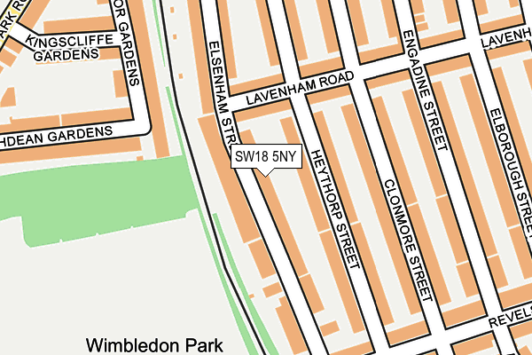 SW18 5NY map - OS OpenMap – Local (Ordnance Survey) SW18 5NY map - OS OpenMap – Local (Ordnance Survey)