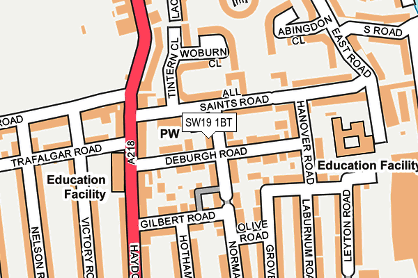 SW19 1BT map - OS OpenMap – Local (Ordnance Survey) SW19 1BT map - OS OpenMap – Local (Ordnance Survey)