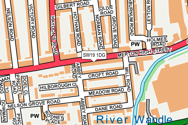 SW19 1DG map - OS OpenMap – Local (Ordnance Survey) SW19 1DG map - OS OpenMap – Local (Ordnance Survey)