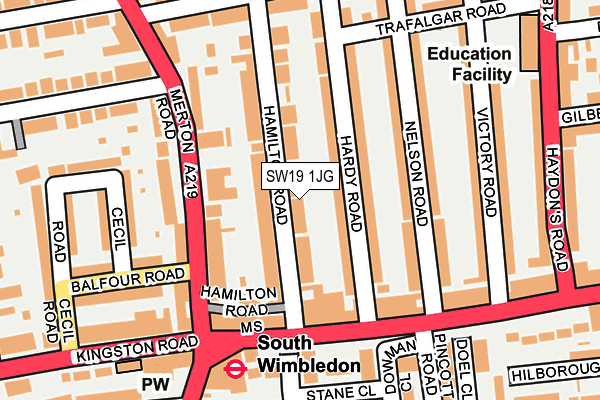 SW19 1JG map - OS OpenMap – Local (Ordnance Survey) SW19 1JG map - OS OpenMap – Local (Ordnance Survey)