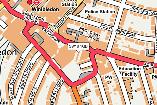 SW19 1QD map - OS OpenMap – Local (Ordnance Survey) SW19 1QD map - OS OpenMap – Local (Ordnance Survey)