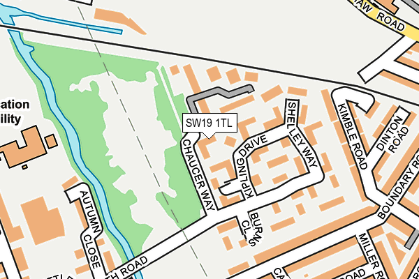 SW19 1TL map - OS OpenMap – Local (Ordnance Survey) SW19 1TL map - OS OpenMap – Local (Ordnance Survey)