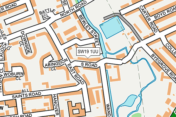SW19 1UU map - OS OpenMap – Local (Ordnance Survey) SW19 1UU map - OS OpenMap – Local (Ordnance Survey)