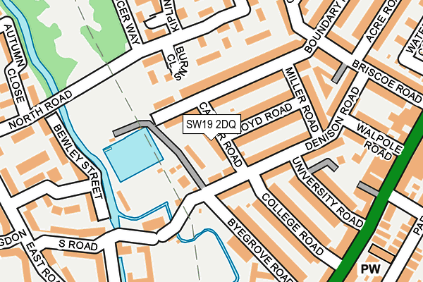SW19 2DQ map - OS OpenMap – Local (Ordnance Survey)