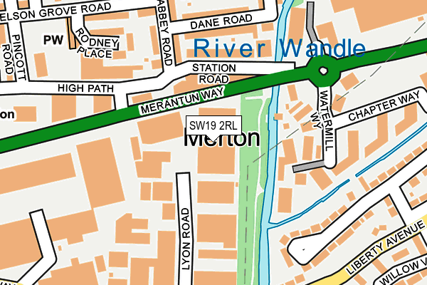 SW19 2RL map - OS OpenMap – Local (Ordnance Survey) SW19 2RL map - OS OpenMap – Local (Ordnance Survey)