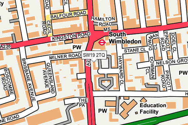 SW19 2TQ map - OS OpenMap – Local (Ordnance Survey) SW19 2TQ map - OS OpenMap – Local (Ordnance Survey)