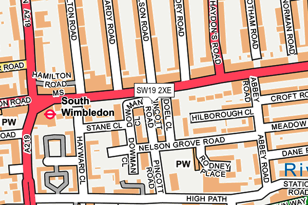 SW19 2XE map - OS OpenMap – Local (Ordnance Survey) SW19 2XE map - OS OpenMap – Local (Ordnance Survey)