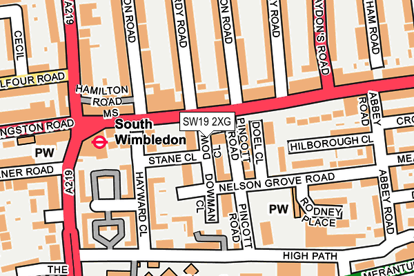 SW19 2XG map - OS OpenMap – Local (Ordnance Survey) SW19 2XG map - OS OpenMap – Local (Ordnance Survey)