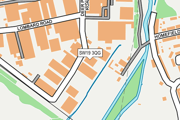 SW19 3QG map - OS OpenMap – Local (Ordnance Survey) SW19 3QG map - OS OpenMap – Local (Ordnance Survey)