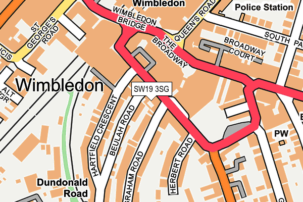 SW19 3SG map - OS OpenMap – Local (Ordnance Survey) SW19 3SG map - OS OpenMap – Local (Ordnance Survey)