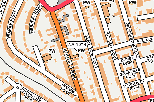 SW19 3TN map - OS OpenMap – Local (Ordnance Survey) SW19 3TN map - OS OpenMap – Local (Ordnance Survey)
