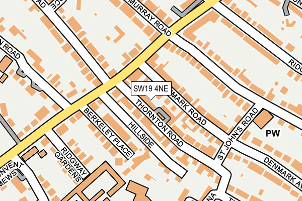 SW19 4NE map - OS OpenMap – Local (Ordnance Survey) SW19 4NE map - OS OpenMap – Local (Ordnance Survey)