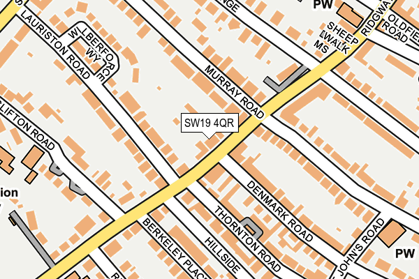 SW19 4QR map - OS OpenMap – Local (Ordnance Survey) SW19 4QR map - OS OpenMap – Local (Ordnance Survey)