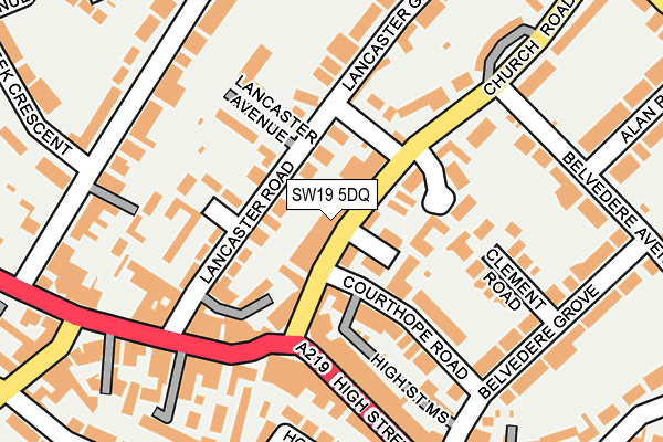 SW19 5DQ map - OS OpenMap – Local (Ordnance Survey)