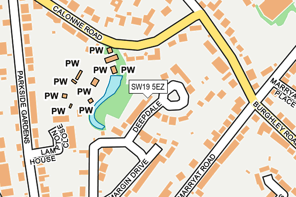 SW19 5EZ map - OS OpenMap – Local (Ordnance Survey) SW19 5EZ map - OS OpenMap – Local (Ordnance Survey)